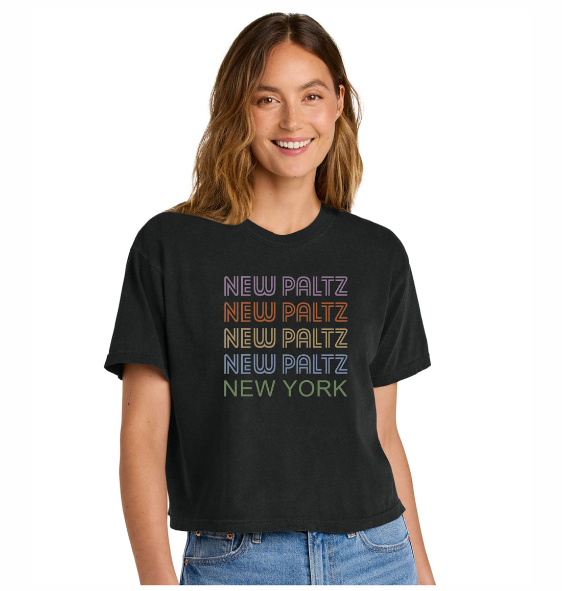 New Paltz Stacked Women's tee