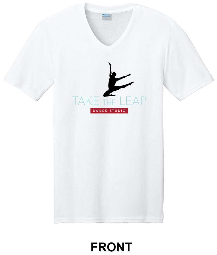 Adult V-Neck Logo Tee