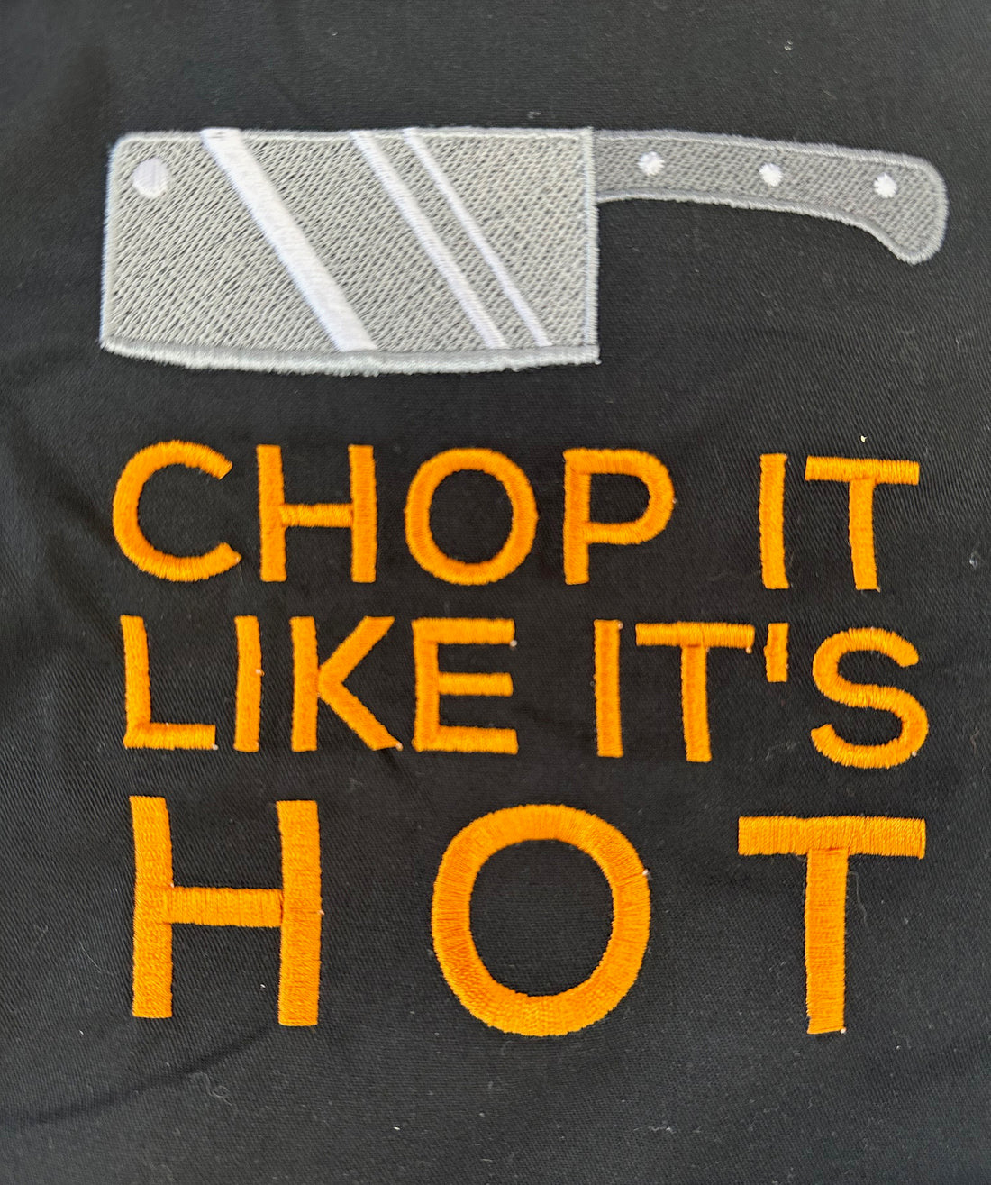 Apron with Leatherette Details